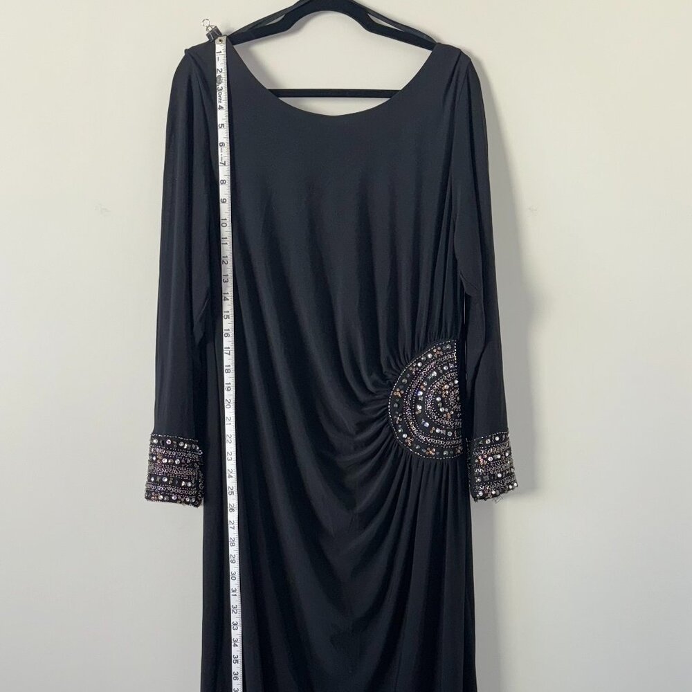 XCAPE Women's Black/Rhinestone Evening Gown Size 18W